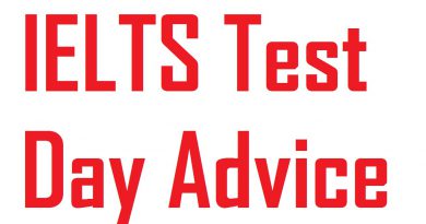 ielts test day advice