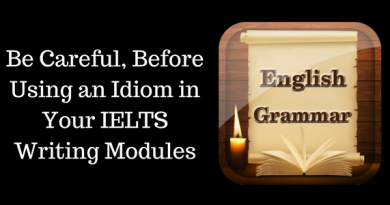 how to use idioms in IELTS